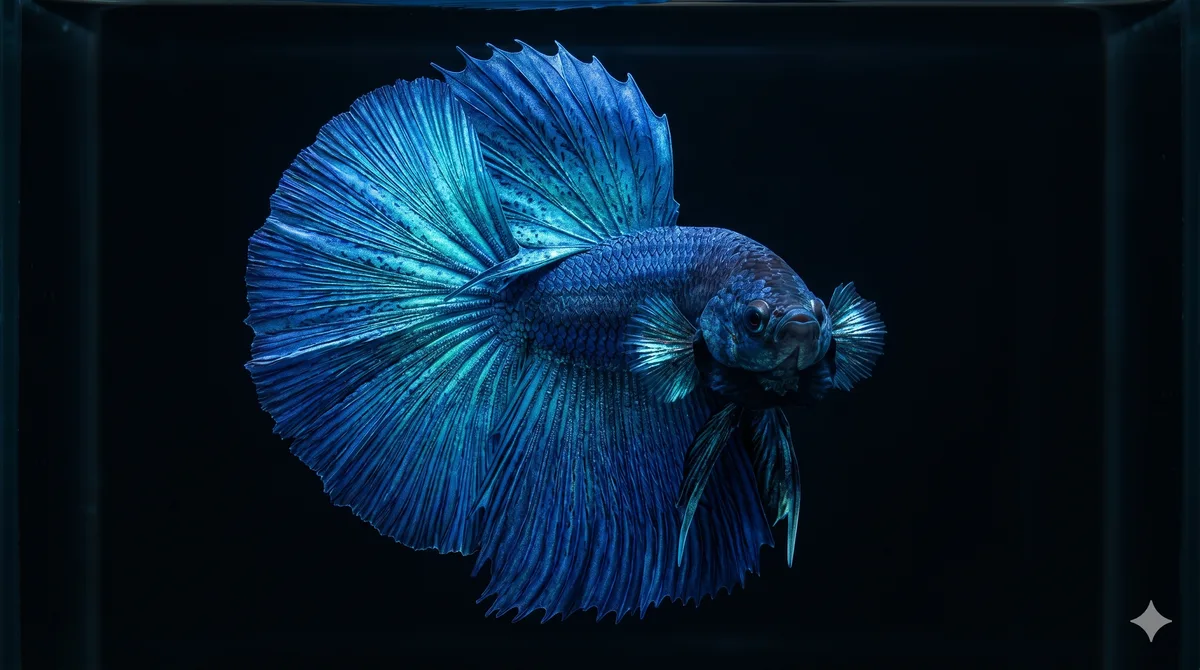 betta halfmoon com a cauda aberta em 180 graus