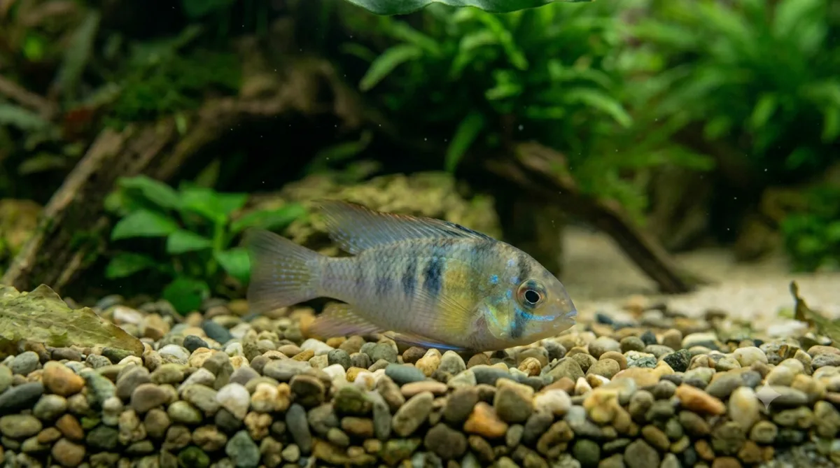 peixe parado no fundo do aquário, sinal de alerta