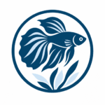 Ilustração de um peixe betta azul, imagem da autora Marina Valença